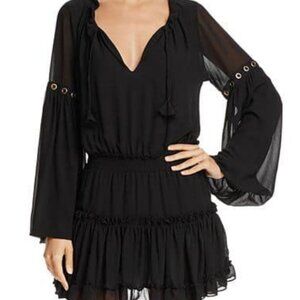 MISA Los Angeles Smocked Ruffle Dress